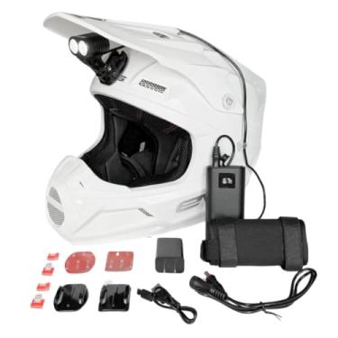 Imagem de Dango Design Lanterna de trilha LED para capacete de navegação | LEDs Cree com classificação de 2.100 lúmens | Bateria de leitura digital | Dirt Bike, Motocross, Mountain Bike, Enduro, ATV