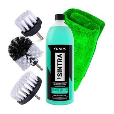 Imagem de Kit Sintra Pro 1,5l Vonixx 3 Escovas Cerdas Macias Para Furadeira e Acessórios Karbox