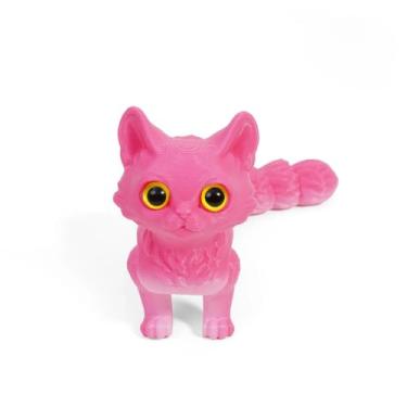 Imagem de Estatueta De Gatos Fofos 12/16cm Impressão 3D Miniatura Articulada Dec