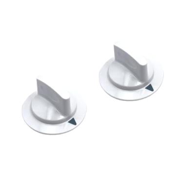 Imagem de 2 peças WE1M652 botões de secador, botão de controle de temporizador de substituição compatível com Hotpoint HTDX100ED2WW HTDX100EM8WW HTDX100ED6WW General Electric substitui 1264289 AP3995164