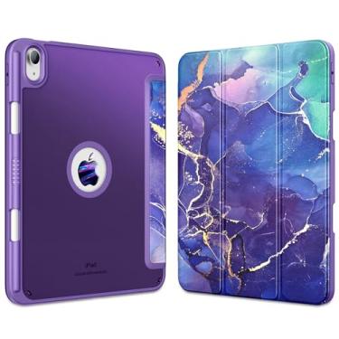 Imagem de VIKESI Capa para iPad de 10ª geração de 10,9 polegadas lançada em 2022, traseira rígida fina fosca, moldura de TPU macio, suporte para lápis e capa hibernar/despertar automática para iPad 10 Gen -