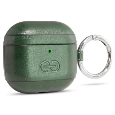 Imagem de Capa Dreem Om com Chaveiro Compatível com AirPods 4, Case Protetor em Peça Única com Casca Rígida e Couro Vegano de Luxo