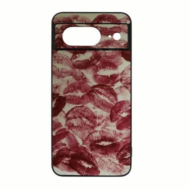Imagem de qizjio Capa de telefone Lips à prova de choque protetora Kiss Lipgloss para Google Pixel 8
