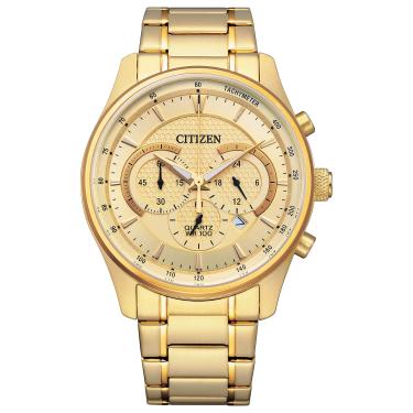 Imagem de Citizen Relógio masculino de quartzo com aço inoxidável, Aço inoxidável dourado, Vestido