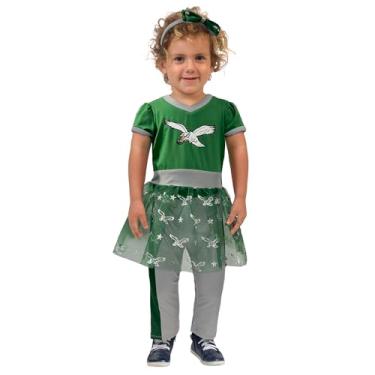 Imagem de MODERN HERO O body e legging infantil clássico Philadelphia Eagles inclui body com saia de malha, leggings e faixa de cabeça combinando, 24 meses