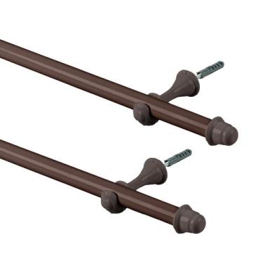 Imagem de Kit Varão Simples para Cortina de 4 Metros Espessura 19mm - Borda Bord
