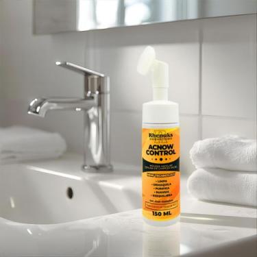 Imagem de Espuma de Limpeza Facial Rhenuks Acnow Control 150ml com Ácido Hialurô