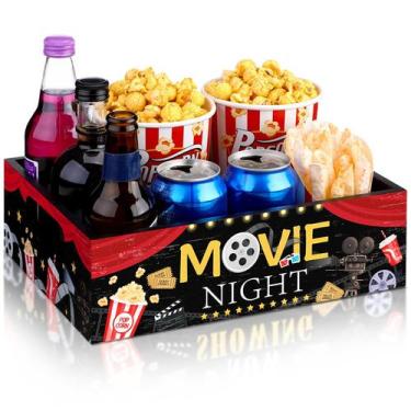 Imagem de Organizador de lanches noturnos de cinema em madeira Tray GlikCeil 30x