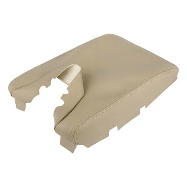 Imagem de Crapyt Tampa do console central do carro, apoio de braço, capa de apoio de braço para console central de couro com fita dupla face, para Acura TL 2009 2010 2011 2013 2014, 1 peça bege