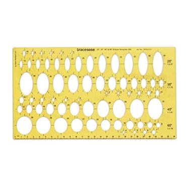 Imagem de Traceease Estêncil de desenho geométrico de elipse, régua de medição de modelo