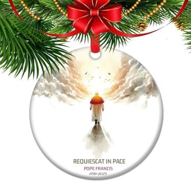 Imagem de Enfeite memorial do Papa Francisco, presentes católicos, lembrança religiosa, enfeite memorial de memória amorosa, presente de memória do papa