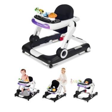 Imagem de Música e luzes Baby Walker com rodas, centro de atividades de 5 em 1 com brinquedos removíveis e segurança de música