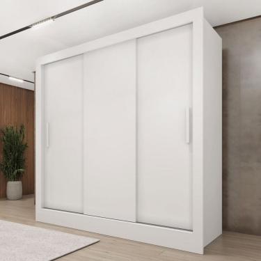 Imagem de Guarda-Roupa Casal Vitória 3 Portas 4 Gavetas Neve 33375 - Tcil Móveis