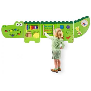 Imagem de Painel Crocodilo Interativo e Educacional os Sentidos, 6 Meses ou Mais, Monläurd, Verde