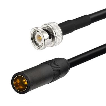 Imagem de Eightwood Cabo de extensão adaptador BNC macho para DIN AM/FM fêmea coaxial RG58 12 polegadas para scanner de antena de rádio de carro