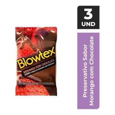 Imagem de Preservativo sache arom. c/03 und morango c/ chocolate - blowtex