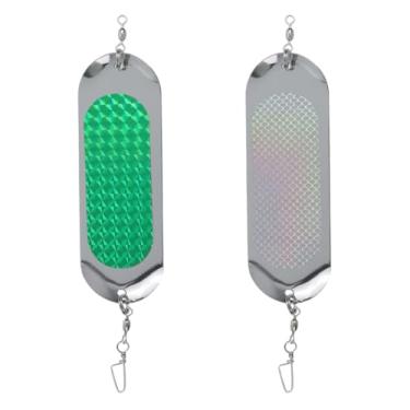 Imagem de Dnyta 2 peças de pisca-pisca de pesca, pisca-pisca refletiva – a melhor arma para caça de salmão em águas profundas, para pesca pescada, pesca de salmão ao ar livre