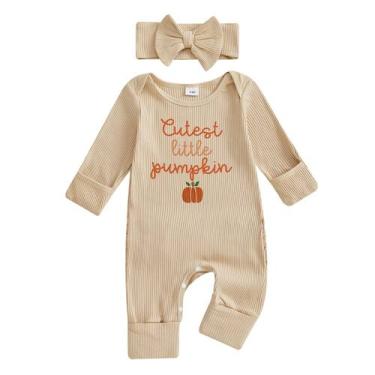 Imagem de Macacão de Halloween Baby Girl Citgeett Pumpkin de manga comprida