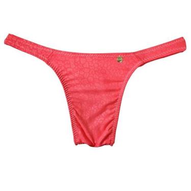 Imagem de Calcinha Fio Dental para Mulheres Trans com Estampa 3D de Oncinha Rosa