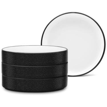 Imagem de Conjunto de Pratos, Estilo Minimalista com 4 Peças, Capacidade de 350mL, Material de Porcelana e Formato Redondo, Noritake G007-560D, Preto
