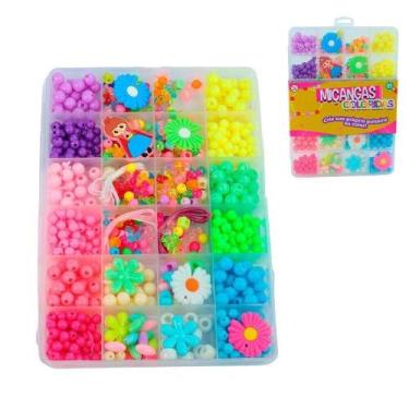 Imagem de KIT Miçangas Joalheria com Organizador - Tudo em Caixa - Genérico