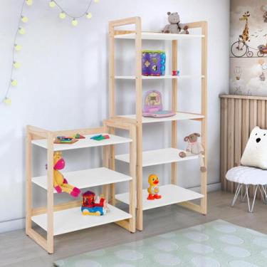 Imagem de Conjunto estantes multiuso colorê infantil - MULTIPLA MOVES, BRANCO