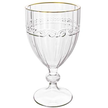 Imagem de Taça de Cristal Transparente Fio de Ouro Imperial 330ml 1 peça - Lyor