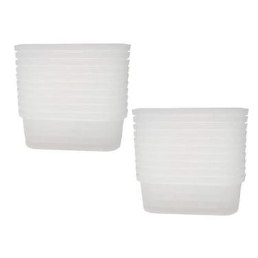 Imagem de 20 Potes 250ml Marmita Fitness Reutilizável Para Microondas - Brasilpa