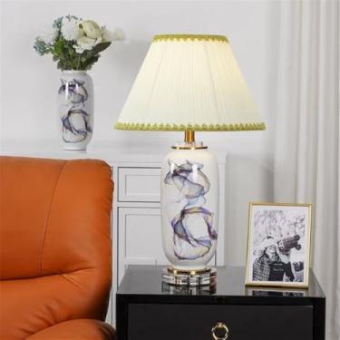 Imagem de OUFULA Moderno Americano Criativo Candeeiro De Mesa De Cerâmica Para Sala De Estar Quarto Estudo Villa Hotel Mesa De Cama Luz (Estilo 272)