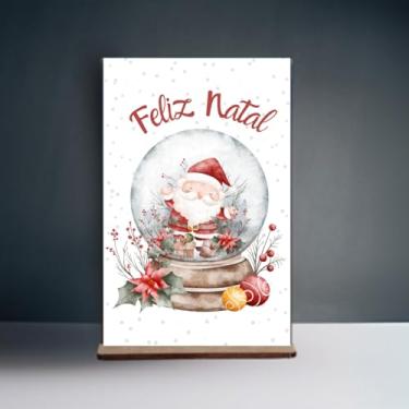 Imagem de Quadro Decorativo Feliz Natal - Placa MDF 10x15cm PAPAI NOEL