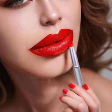 Imagem de Pacote com 2 pincéis labiais para brilho labial, pincéis de maquiagem labial com tampa, aplicador de pincel de batom, viagem, roxo