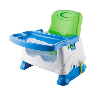 Imagem de Cadeira de Alimentação Refeição Portátil para Bebê Até 24kg Azul Multmaxx