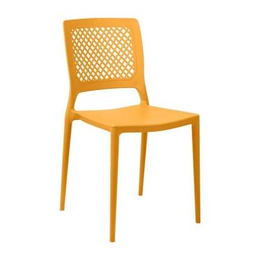 Imagem de Cadeira Empilhável Vênus Amarelo Mostarda Em Polipropileno Acrilys