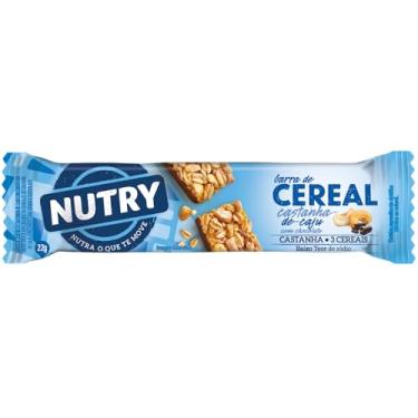 Imagem de Nutry Barra de Cereais Castanha-de-Caju com Chocolate 22g - Com 3 Cereais e Castanha