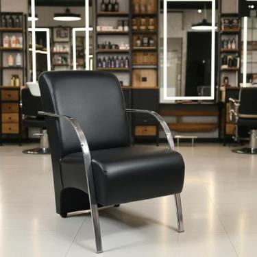 Imagem de Poltrona Decorativa para Consultório e Escritório com Braços em Alumín