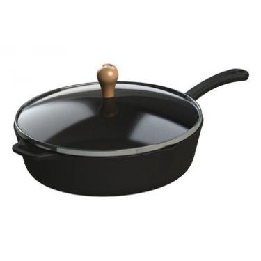 Imagem de Frigideira Gourmet Cabo Ferro Tampa Vidro Libaneza 30 Cm