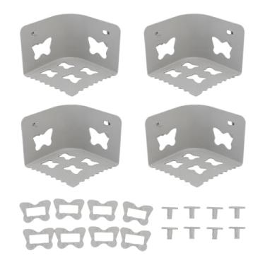 Imagem de Luocute Suportes de Lençóis de Trava, Grampos de Lençóis de Plástico, Encaixes Invisíveis de Borboleta Segura Todos Os Cantos, Impedem Deslizamento de Chapas, Instalação Fácil Com Snap e (Cinza)