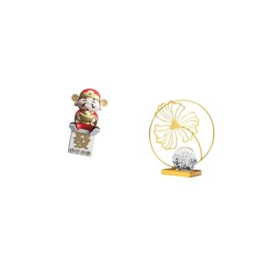 Imagem de Fenteer Estatueta de Folha Da Fortuna em Ferro, Ideal para Presente de Ano Ou Aniversário. Peça Colecionável para Decorar Estante, Escritório, Lareira, M