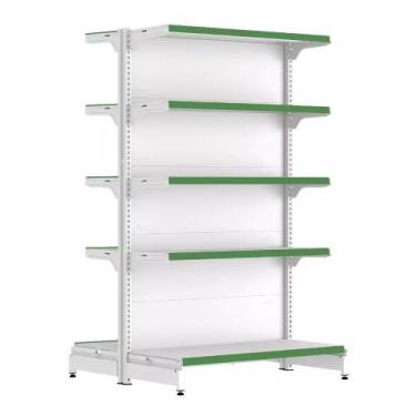 Imagem de Gondola Centro 170 FIT Inicial Branco 10 Bandeja Pe Verde - AMAPÁ