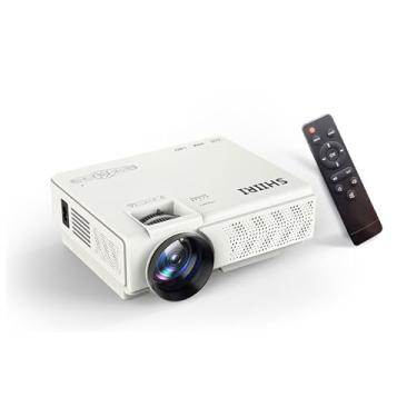 Imagem de Mini projetor nativo E1 120±% 10ansi lumen 1080p, LCD de 10.4 cm, projetor de vídeo de home theater multimídia, compatível com HDMI Full HD 1080P, USB, alto-falante integrado VGA (E1)