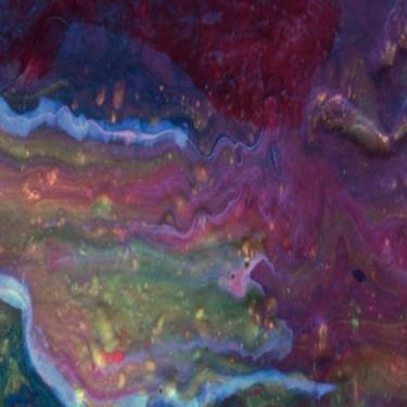 Imagem de Quadro Decorativo Abstrato de Mármore Colorido para Parede Arte Moderna e Sofisticada 50x50cm