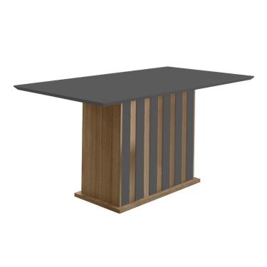 Imagem de Mesa de Jantar 6 Lugares Osaka Carvalho Grafite