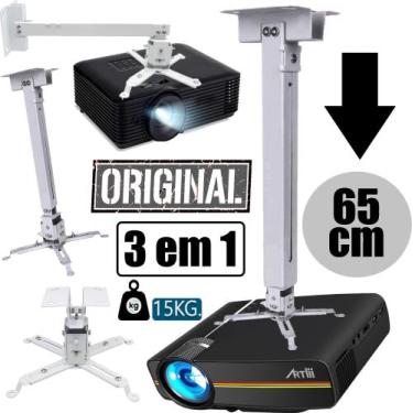 Imagem de Suporte Projetor Universal Apoio Regulável Teto Parede - Leffa Shop