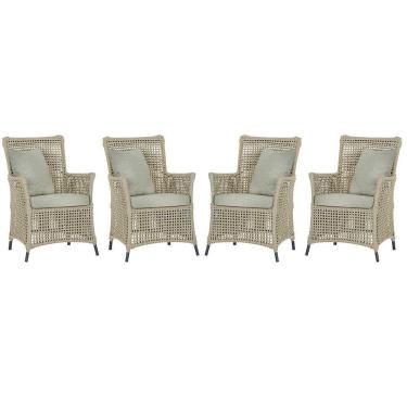 Imagem de 4 Poltronas Igapó Alumínio Pintura Preta Corda Náutica E3 Rami