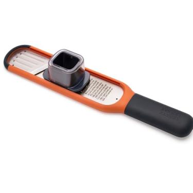 Imagem de Genérico Ralador e Fatiador Manual 2 em 1, Plástico ABS, Retangular, Multiuso, Lâmina em Aço Inox, 25cm x 5cm, Lavável em Lava-Louças