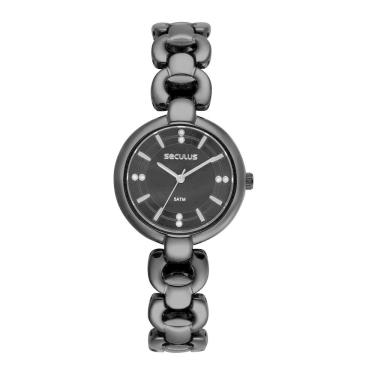 Imagem de Relógio Seculus Feminino Ref: 23754lpsvpb2 Bracelete Black