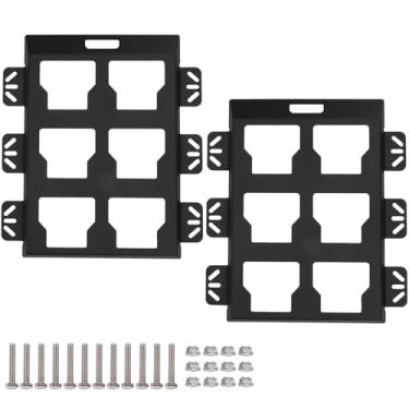 Imagem de Jiawu Placa de Montagem Packout Compatível Com Milwaukee Packout, 50 Libras, Metal Caixa de Ferramentas de Armazenamento de Base de Montagem na Parede ou No Chão, (meia Placa)