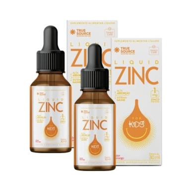 Imagem de 2x Liquid Zinco 5mg Kids Sabor Morango True Source 30ml