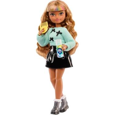 Imagem de Barbie Dream Besties Zia Boneca de moda articulada e acessórios, com roupas intercambiáveis e cabelo castanho ondulado, inclui 7 peças com tema lunar e de estilo, JGG36