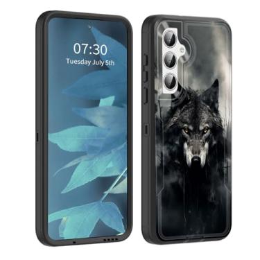 Imagem de BFUKVOU Capa para Galaxy S23, capa à prova de poeira, capa de borracha de silicone de corpo inteiro, capa de telefone antiderrapante à prova de queda para Samsung Galaxy S23 6,1 polegadas 2023, lobo